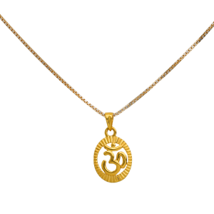 Pure Gold Necklace with Om Design