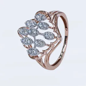 Oval Halo Diamond Finger Ring