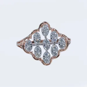 Oval Halo Diamond Finger Ring