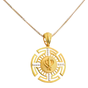 Spritual Khanda Gold Pendant